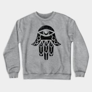 Hamsa Black Halftone 2 Crewneck Sweatshirt